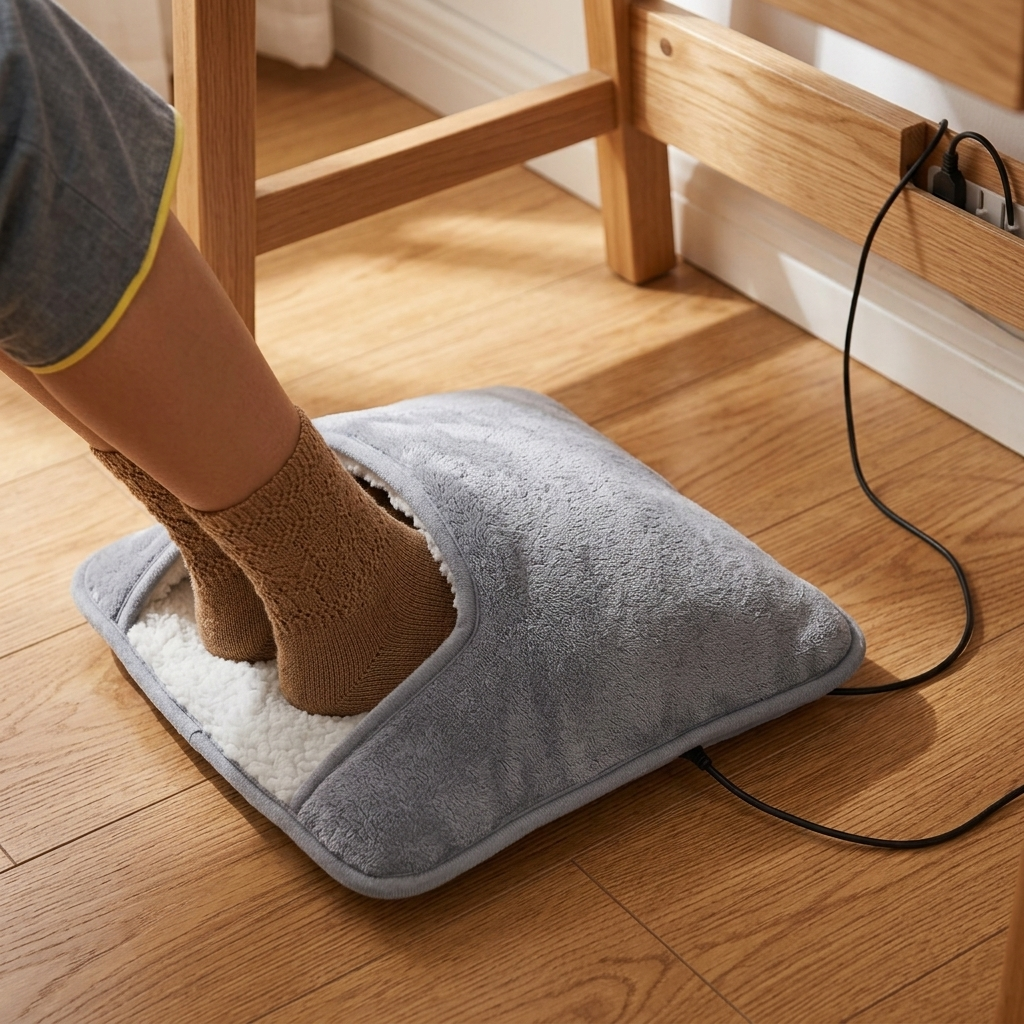 USB heated foot warmer under home desk b12-a2c8efd4