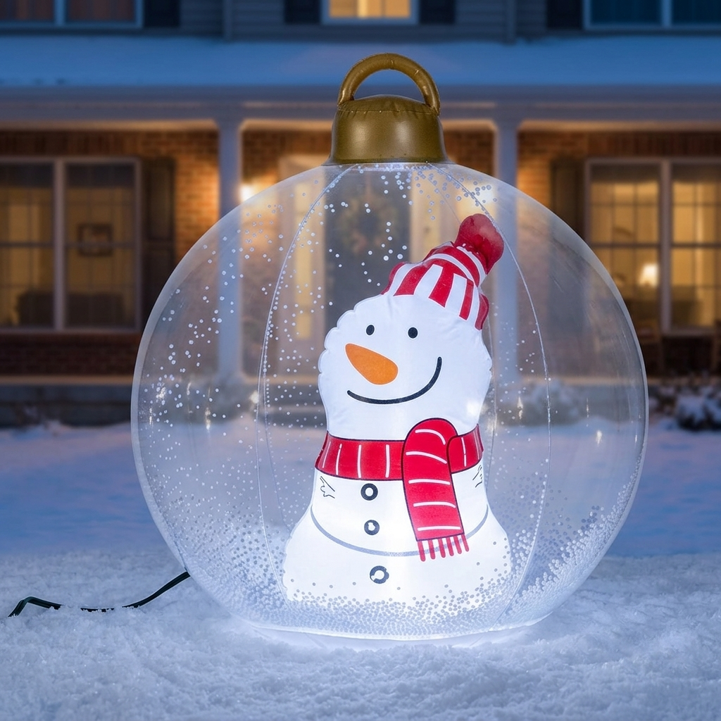 Snowman inflatable Christmas ball on lawn b12-1f60b05d
