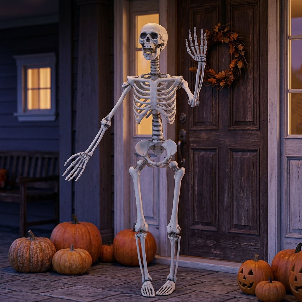 Posable Halloween Skeleton - 165cm LifeSize Skelly lifestyle | b13-fb021583