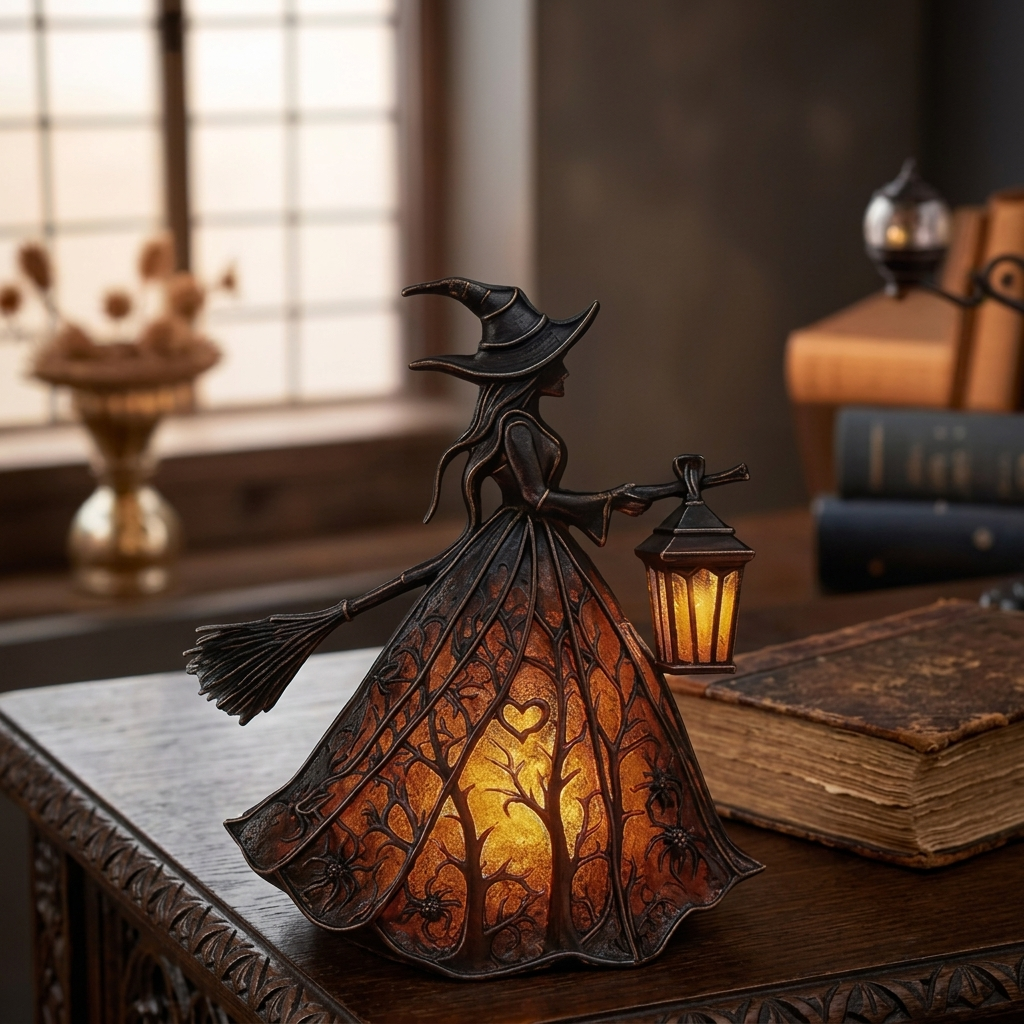 Glowing Witch Lantern Lamp lifestyle | b13-b5658504