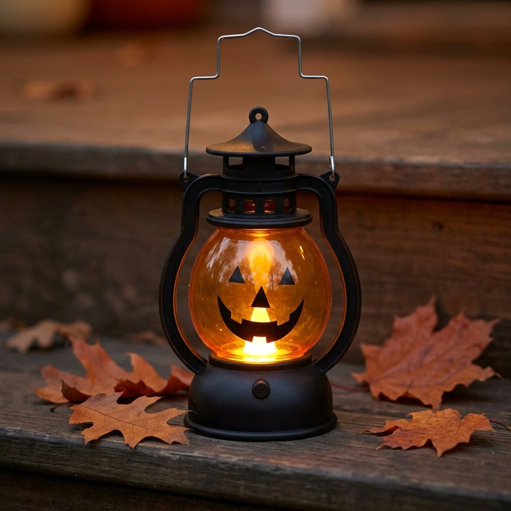 Retro Pumpkin LED Lantern lifestyle | b13-40c2fa2d