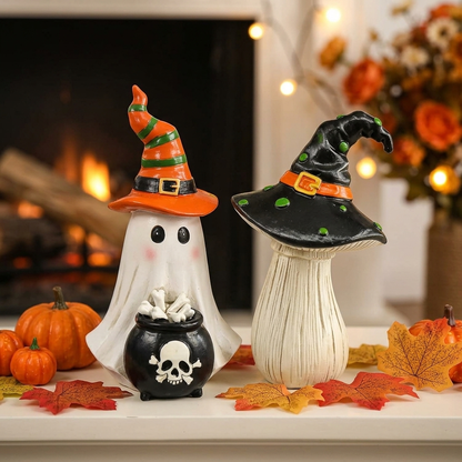 Ghost and Mushroom Figurine Set of 2 lifestyle | b13-2831060b