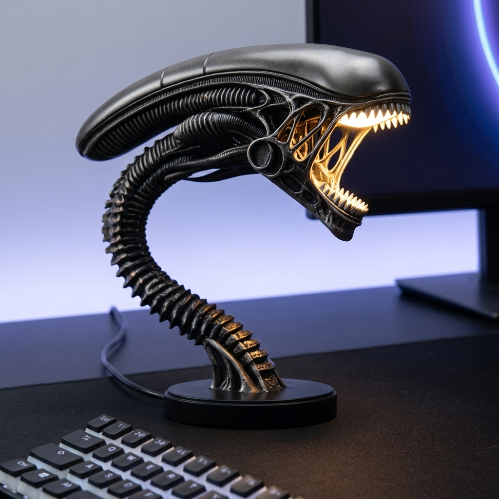 Biomechanical Alien Creature Desk Lamp - Alien lifestyle | b13-6736bd27