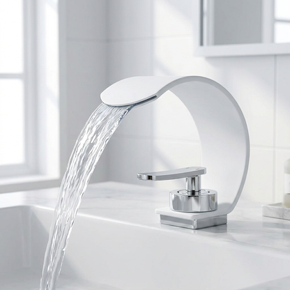 b14-0966bc24 ArcFlow Waterfall Faucet White
