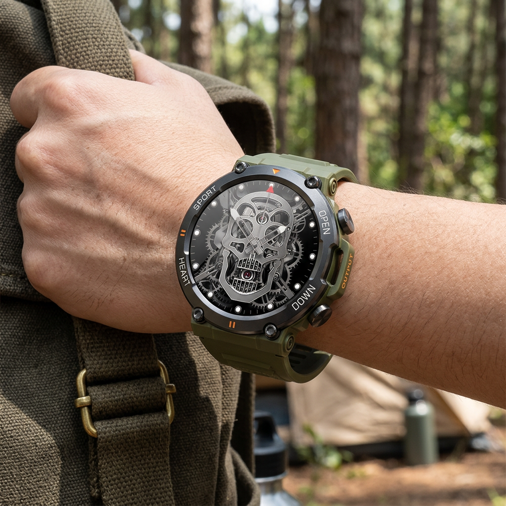 b14-c5754612 Titan Rugged Smartwatch Army Green