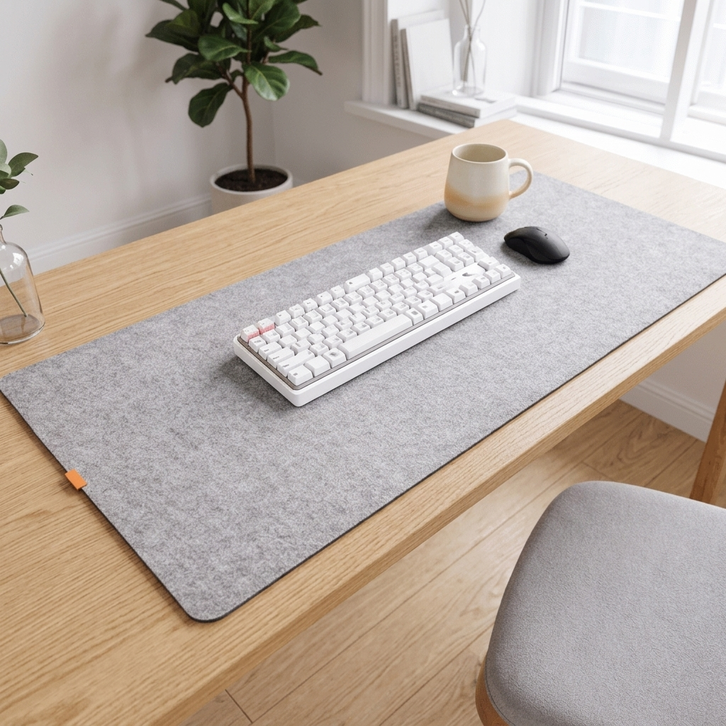 b14-84ab2ef5 Wool Felt Desk Mat Light Gray