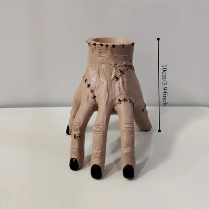 Gothic Stitched Hand Pen Holder, Resin Horror Hand Desk Organiser and Succulent Planter, Halloween