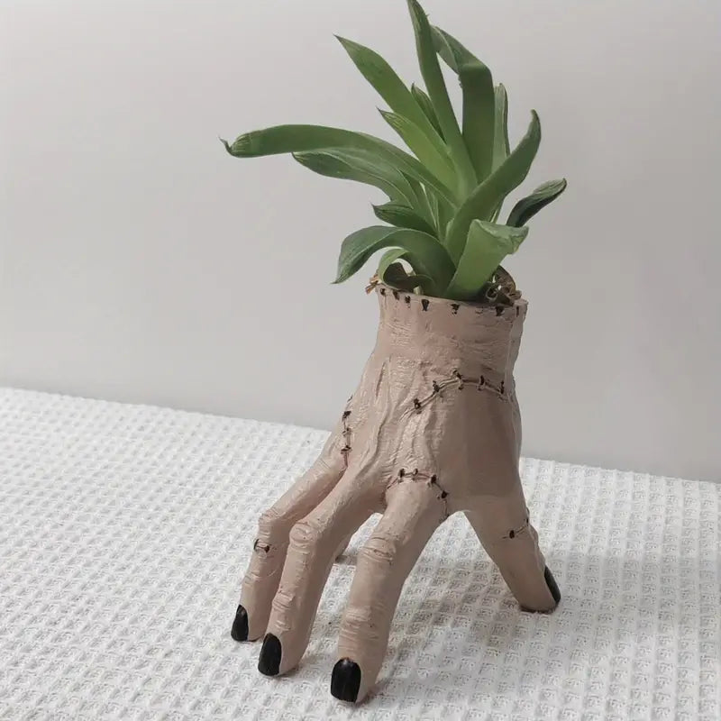 Gothic Stitched Hand Pen Holder, Resin Horror Hand Desk Organiser and Succulent Planter, Halloween