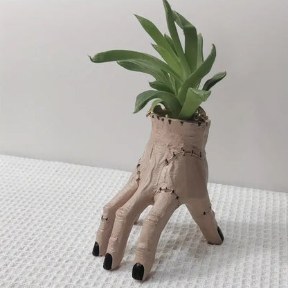 Gothic Stitched Hand Pen Holder, Resin Horror Hand Desk Organiser and Succulent Planter, Halloween
