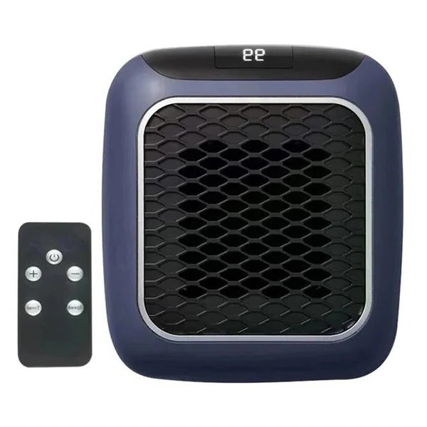 Portable Plug In Ceramic Electric Heater 800W with LED Display Adjustable Thermostat and Timer