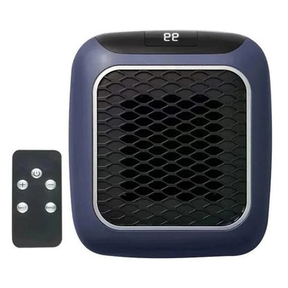 Portable Plug In Ceramic Electric Heater 800W with LED Display Adjustable Thermostat and Timer