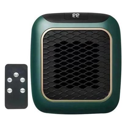 Portable Plug In Ceramic Electric Heater 800W with LED Display Adjustable Thermostat and Timer