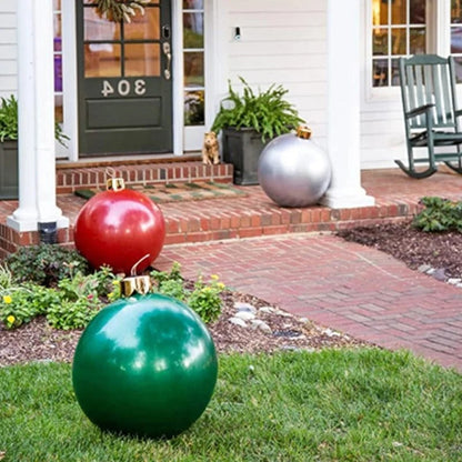 Inflatable Christmas Ball Decoration 17.7 Inch Hanging Indoor Outdoor Holiday Sphere Eight Colours