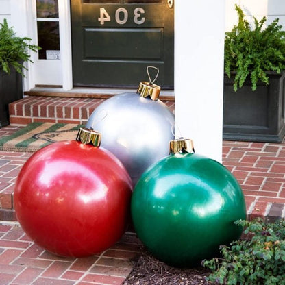 Inflatable Christmas Ball Decoration 17.7 Inch Hanging Indoor Outdoor Holiday Sphere Eight Colours