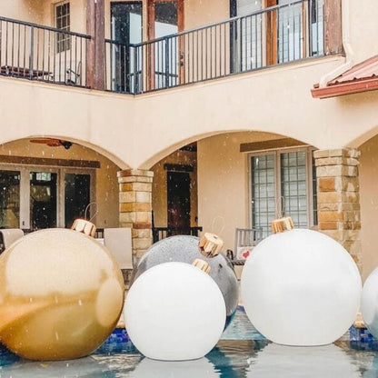 Inflatable Christmas Ball Decoration 17.7 Inch Hanging Indoor Outdoor Holiday Sphere Eight Colours