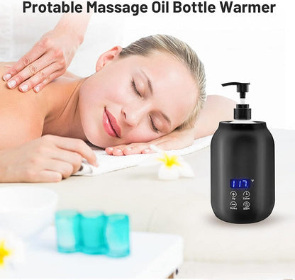 Electric Massage Oil Warmer with Digital Display Touch Controls Timer and Adjustable Temperature