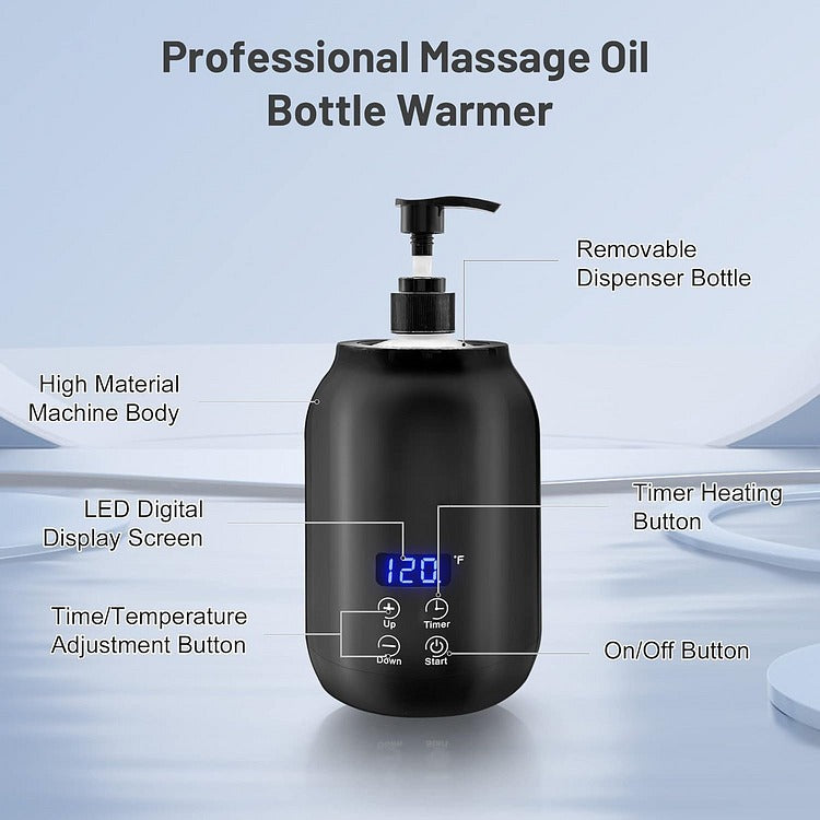 Electric Massage Oil Warmer with Digital Display Touch Controls Timer and Adjustable Temperature