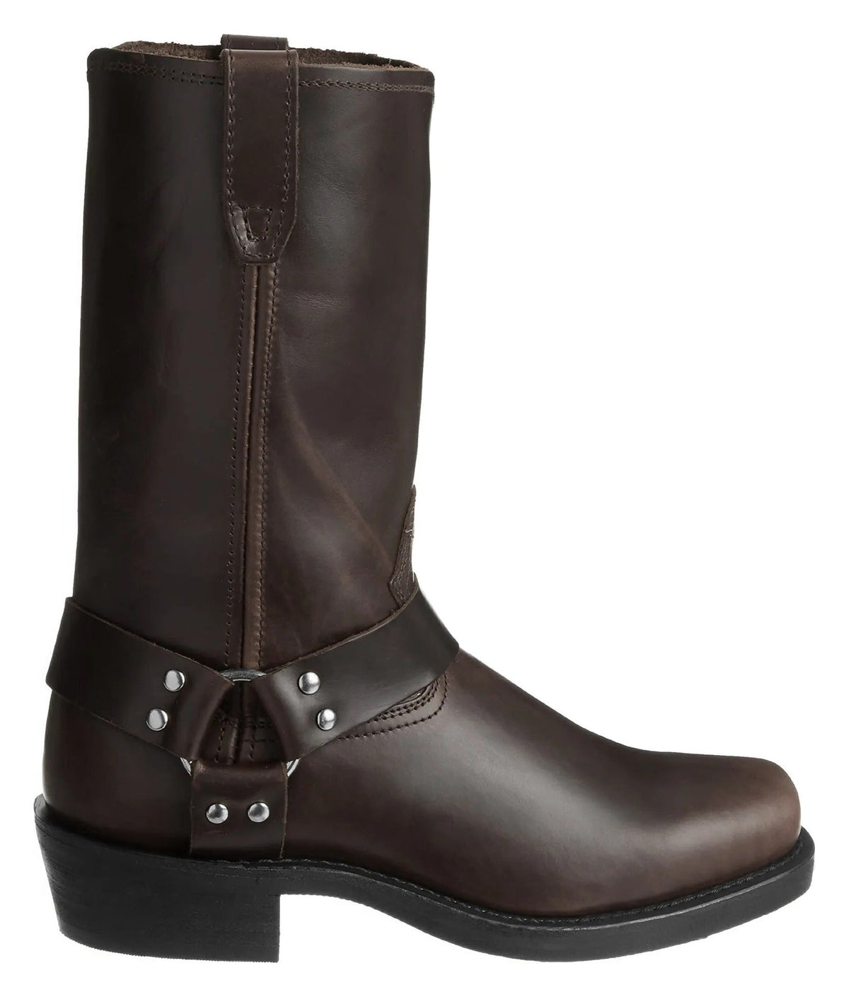 Mens 11 Inch Leather Harness Boots with Waterproof Top Grain Leather Upper and Oil Resistant Sole