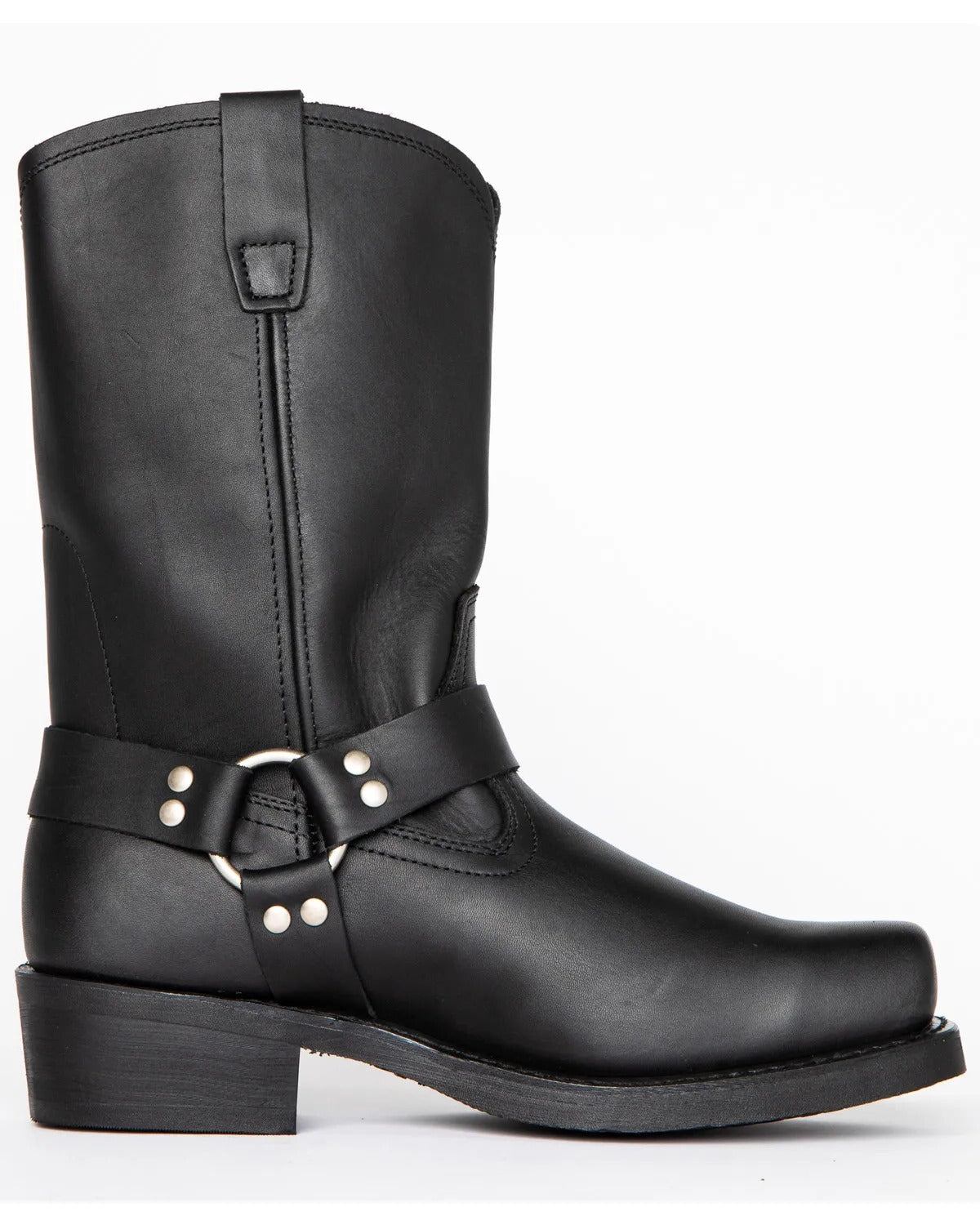 Mens 11 Inch Leather Harness Boots with Waterproof Top Grain Leather Upper and Oil Resistant Sole