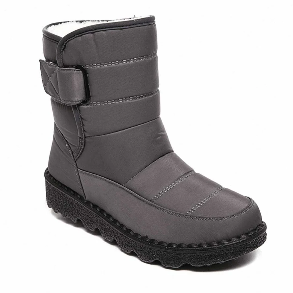 Womens Waterproof Non Slip Warm Snow Boots High Winter Boots with Windproof Design and Grip Sole