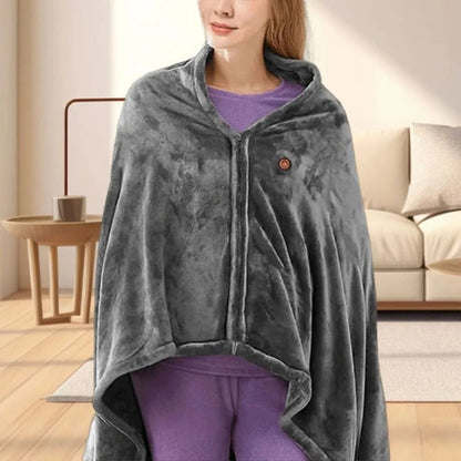 USB Electric Heated Blanket Portable Shawl and Knee Cover with Three Heat Settings 59 x 31.5 Inches