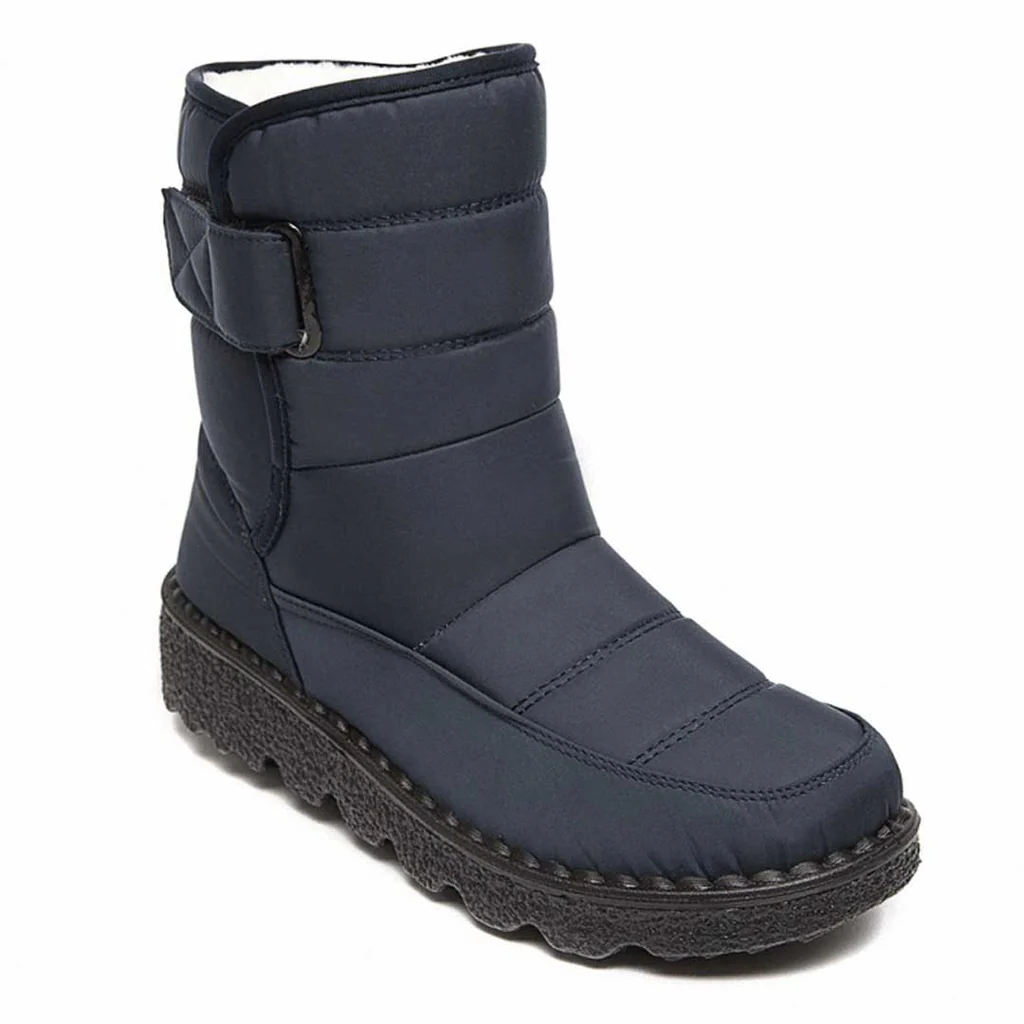 Womens Waterproof Non Slip Warm Snow Boots High Winter Boots with Windproof Design and Grip Sole