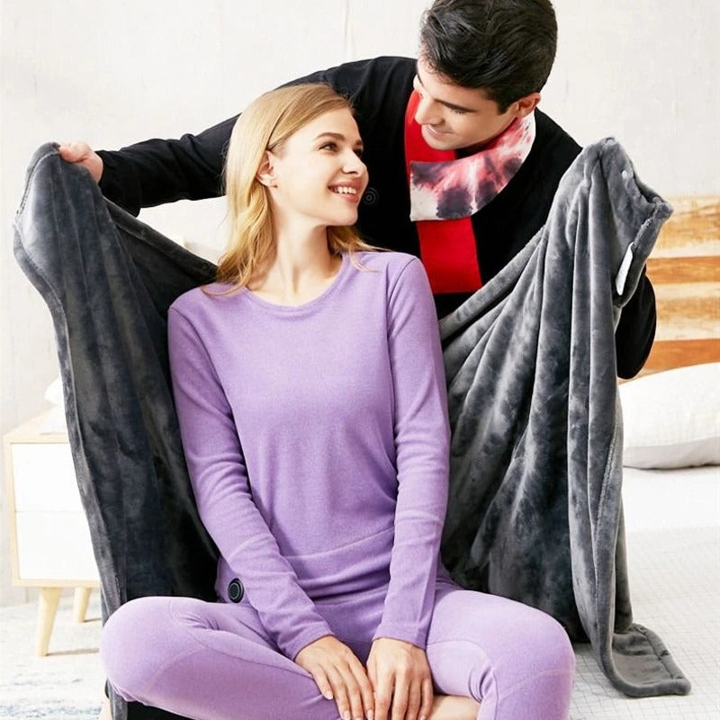 USB Electric Heated Blanket Portable Shawl and Knee Cover with Three Heat Settings 59 x 31.5 Inches