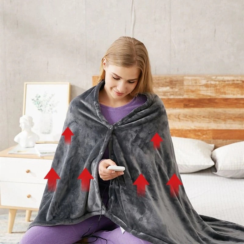 USB Electric Heated Blanket Portable Shawl and Knee Cover with Three Heat Settings 59 x 31.5 Inches