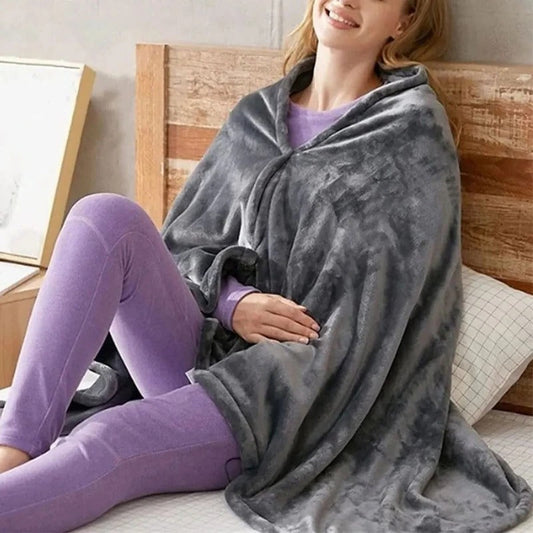 USB Electric Heated Blanket Portable Shawl and Knee Cover with Three Heat Settings 59 x 31.5 Inches