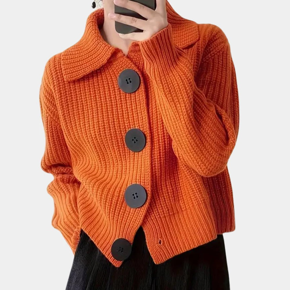 Elegant Womens Cotton Cardigan Classic Layering Cardigan for Everyday Wear Sizes XS to XL