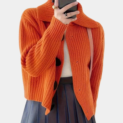Elegant Womens Cotton Cardigan Classic Layering Cardigan for Everyday Wear Sizes XS to XL