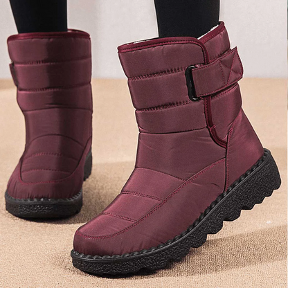 Womens Waterproof Non Slip Warm Snow Boots High Winter Boots with Windproof Design and Grip Sole