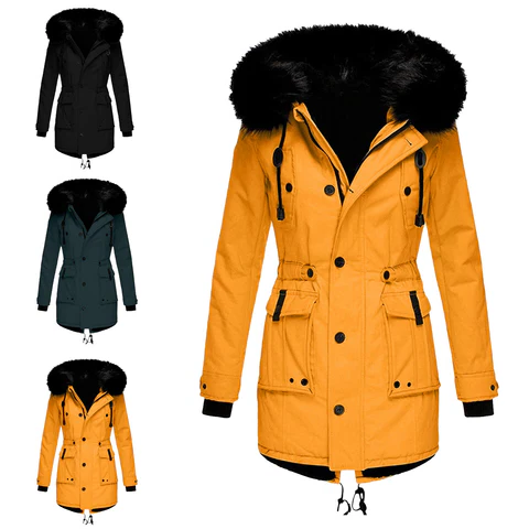 Womens Warm Fashion Parka Coat Winter Jacket for Cold Windy Weather in Six Colours Sizes S to 5XL