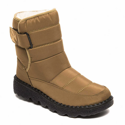 Womens Waterproof Non Slip Warm Snow Boots High Winter Boots with Windproof Design and Grip Sole