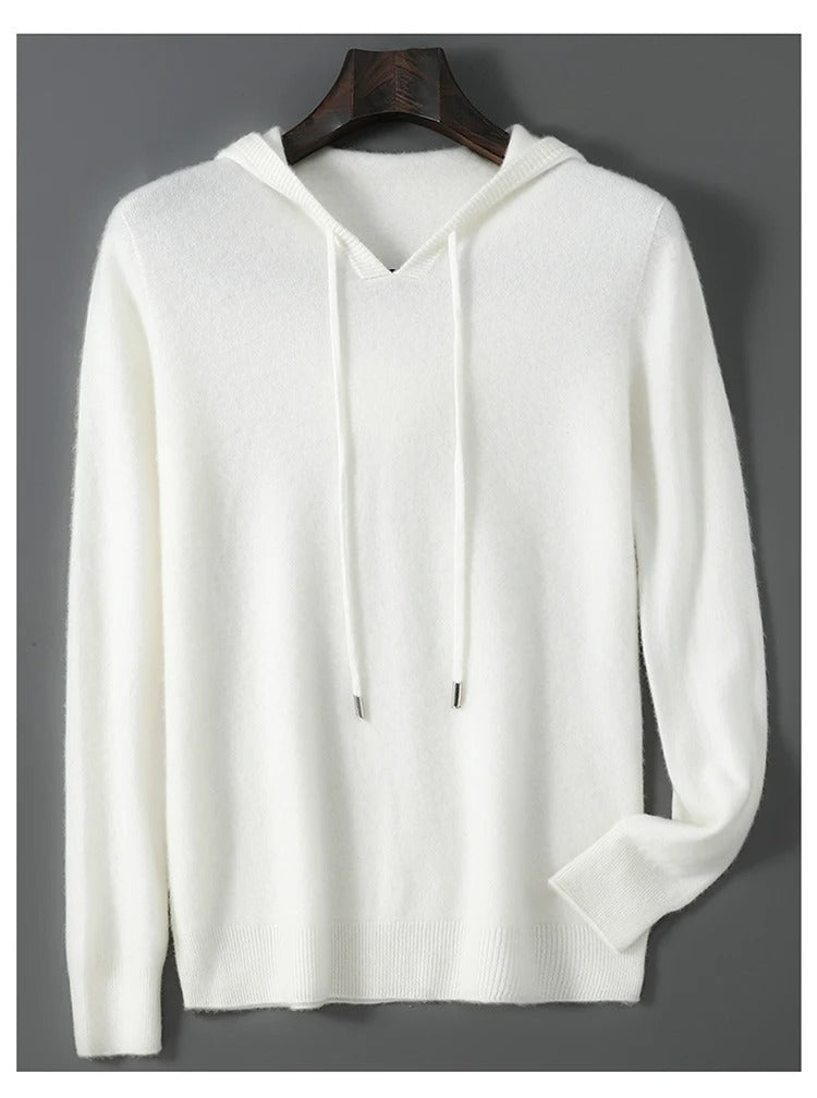 Men's Wool and Cashmere Blend Knit Jumper, Soft Warm Long Sleeve Pullover for Casual and Smart Wear