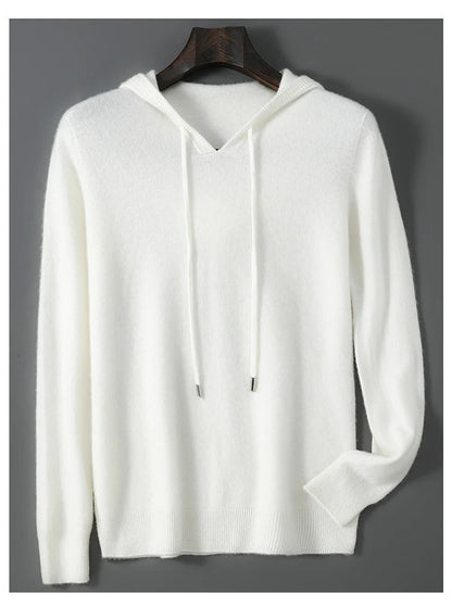 Men's Wool and Cashmere Blend Knit Jumper, Soft Warm Long Sleeve Pullover for Casual and Smart Wear