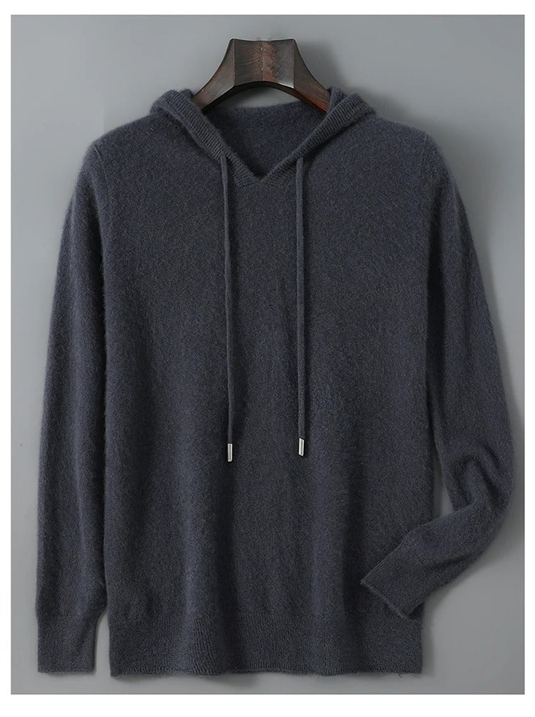 Men's Wool and Cashmere Blend Knit Jumper, Soft Warm Long Sleeve Pullover for Casual and Smart Wear