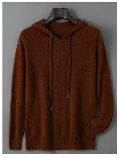 Men's Wool and Cashmere Blend Knit Jumper, Soft Warm Long Sleeve Pullover for Casual and Smart Wear