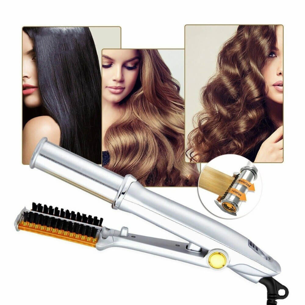 InStyler Rotating Hair Styler, 2-in-1 Curling Iron and Straightener with Ionic Bristles