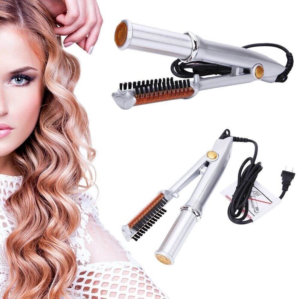 InStyler Rotating Hair Styler, 2-in-1 Curling Iron and Straightener with Ionic Bristles
