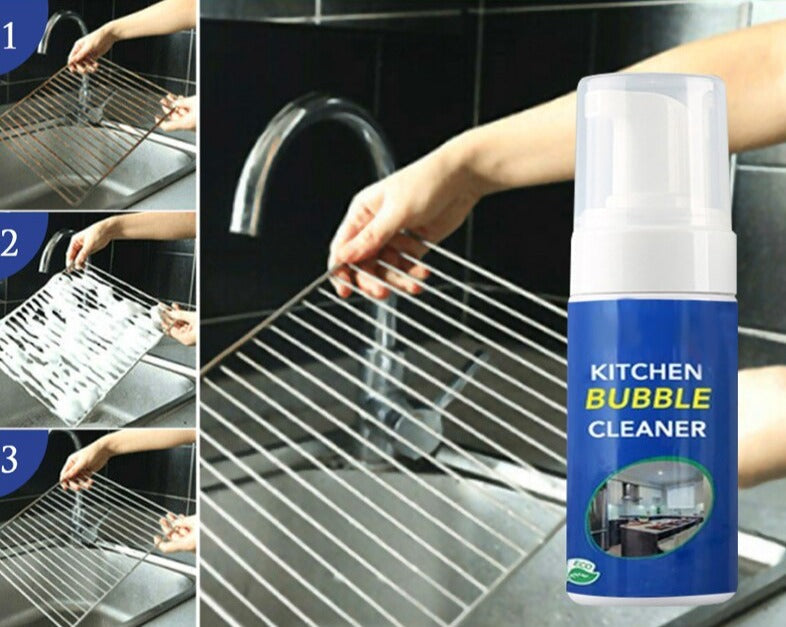 Kitchen Bubble Cleaner Foam Spray for Grease and Stubborn Kitchen Stains Fast Clean