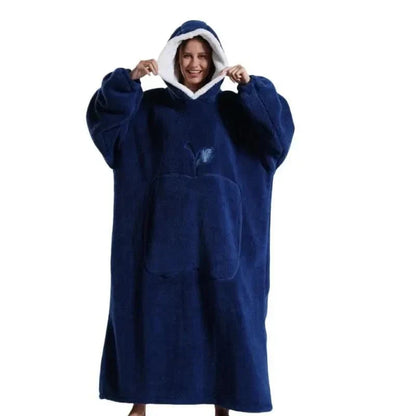 Oversized Fleece Hoodie for Men and Women - Soft, Cozy Loungewear, One Size Fits All