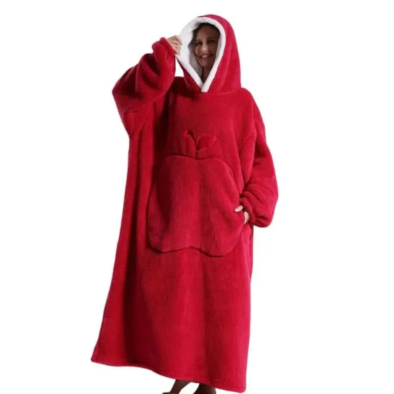 Oversized Fleece Hoodie for Men and Women - Soft, Cozy Loungewear, One Size Fits All