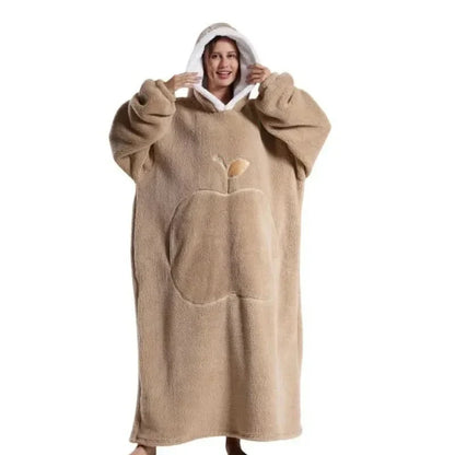 Oversized Fleece Hoodie for Men and Women - Soft, Cozy Loungewear, One Size Fits All