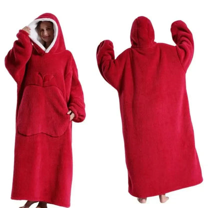 Oversized Fleece Hoodie for Men and Women - Soft, Cozy Loungewear, One Size Fits All