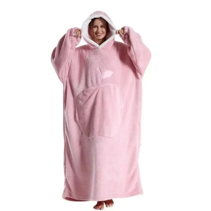 Oversized Fleece Hoodie for Men and Women - Soft, Cozy Loungewear, One Size Fits All