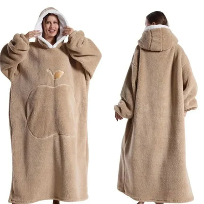 Oversized Fleece Hoodie for Men and Women - Soft, Cozy Loungewear, One Size Fits All
