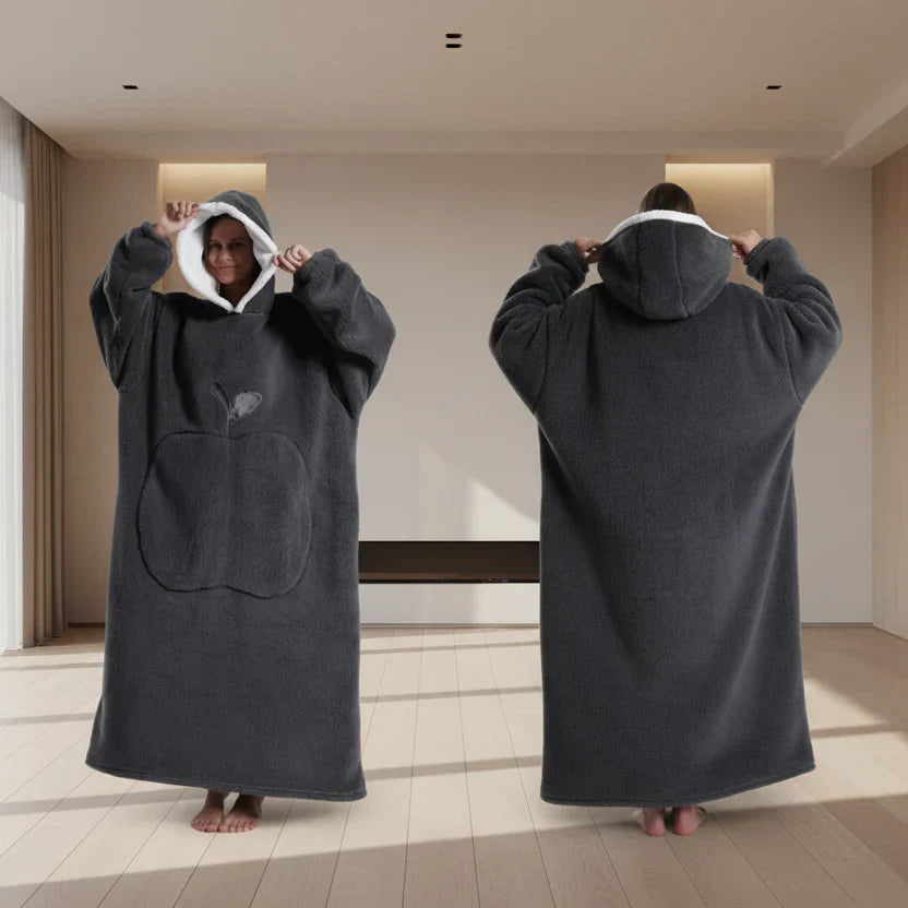 Oversized Fleece Hoodie for Men and Women - Soft, Cozy Loungewear, One Size Fits All