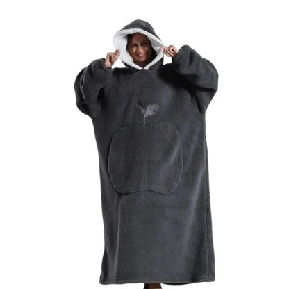 Oversized Fleece Hoodie for Men and Women - Soft, Cozy Loungewear, One Size Fits All