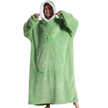 Oversized Fleece Hoodie for Men and Women - Soft, Cozy Loungewear, One Size Fits All